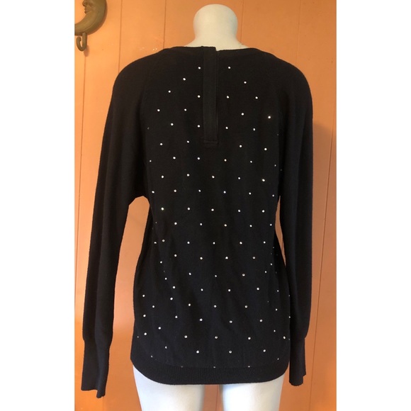 NWT Tracy Reese Sparkle Embellished Black Pullover - Picture 7 of 10